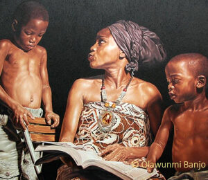 Teach Them, Oil on Canvas, 51 x 51 inches, 2012
