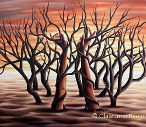 Unfolding Hands I, Oil on Canvas, 22 x 28 inches, 2014