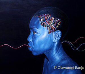 Wired Mind, Oil on Canvas, 36 x 48 inches, 2012